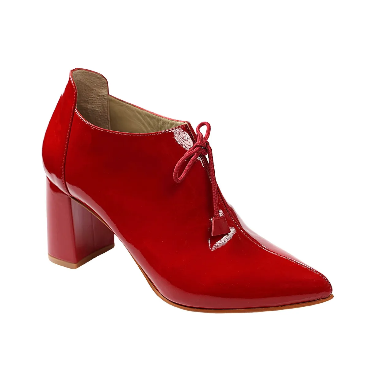 ESTODAS - Botines de cuero Estodas Harriet Rojo