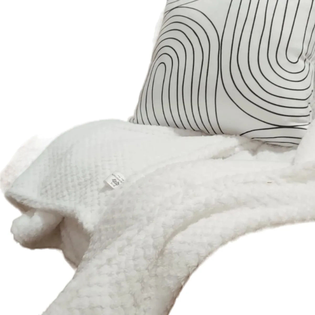 GENERICO - Manta Nórdica Doble Cara 178x150 - Felpha Peluche Perla