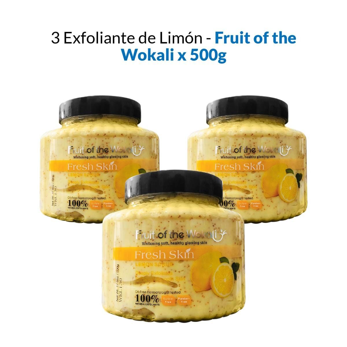 WOKALI - Exfoliante De Limón Wokali 500Gr 3 Unidades