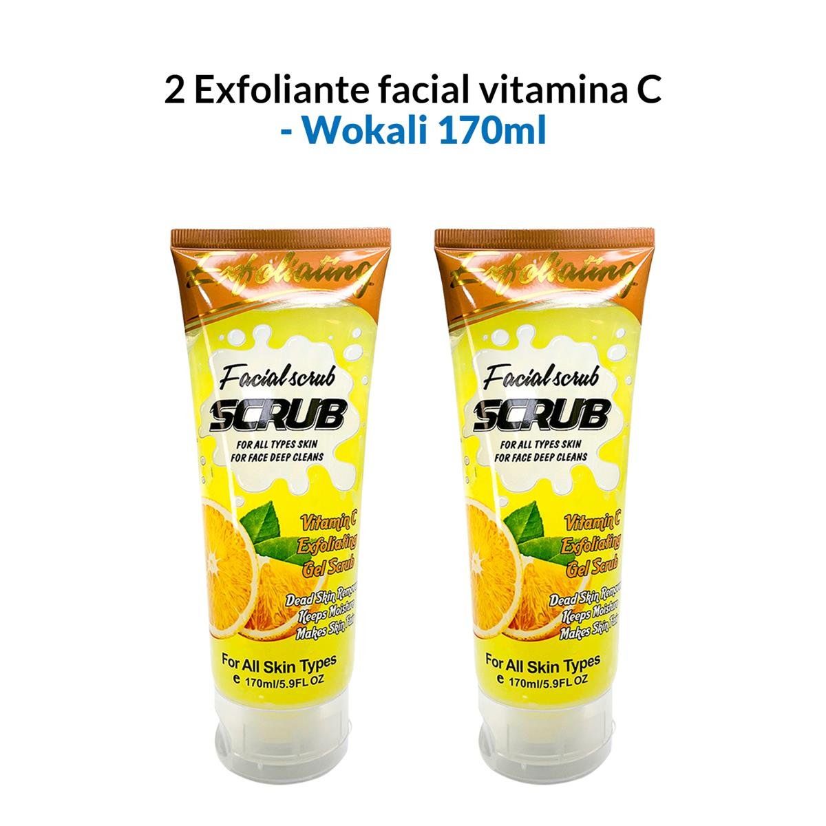 WOKALI - Exfoliante Facial Vitamina C Wokali 170ml 2 Unidades