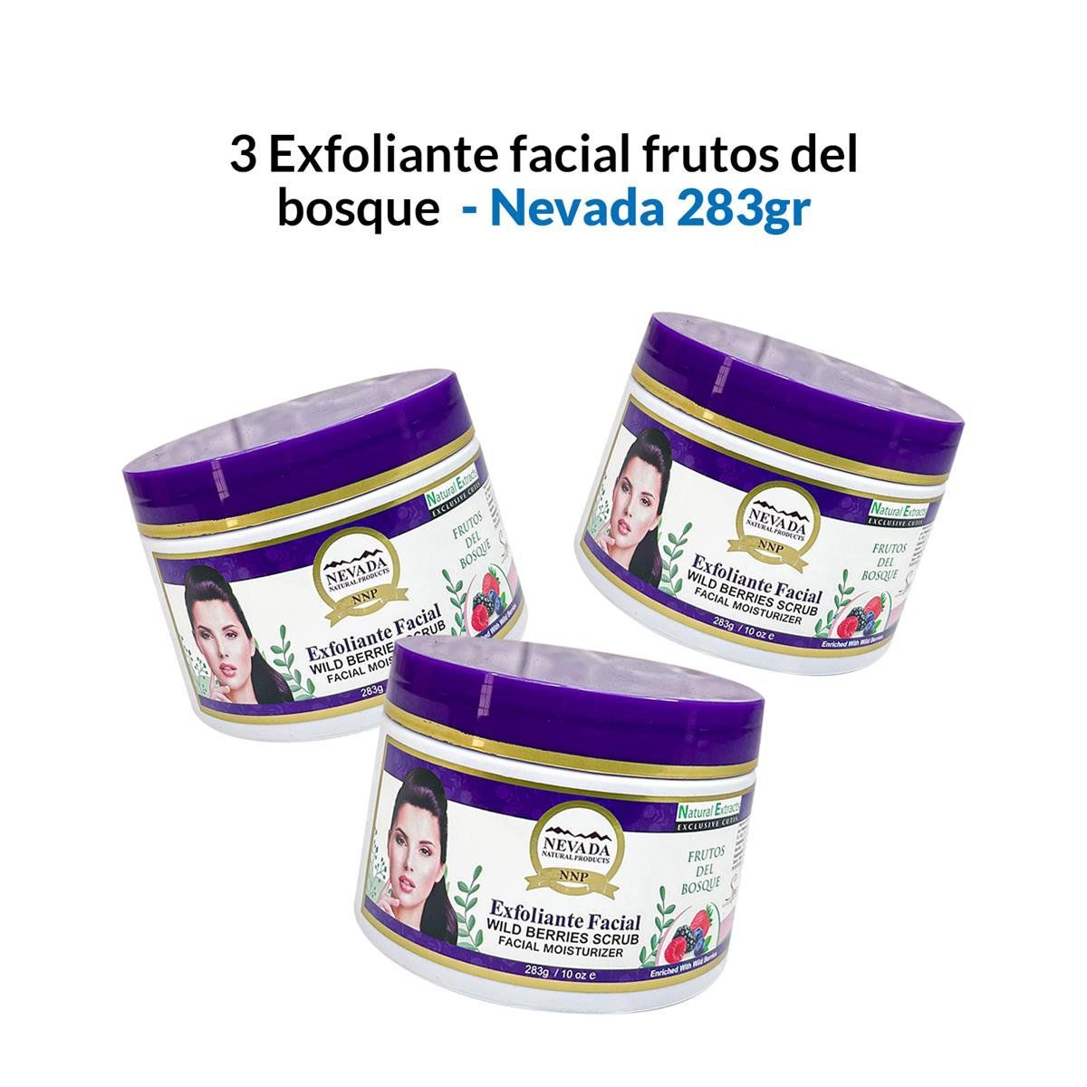 WOKALI - Exfoliante Facial Frutos Del Bosque Nevada 283Gr 3 Unidades