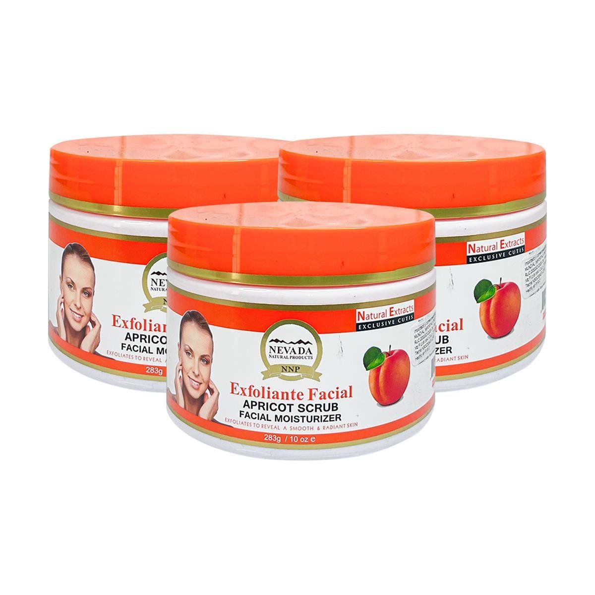 WOKALI - Exfoliante Facial De Albaricoque Nevada 283Gr 3 Unidades