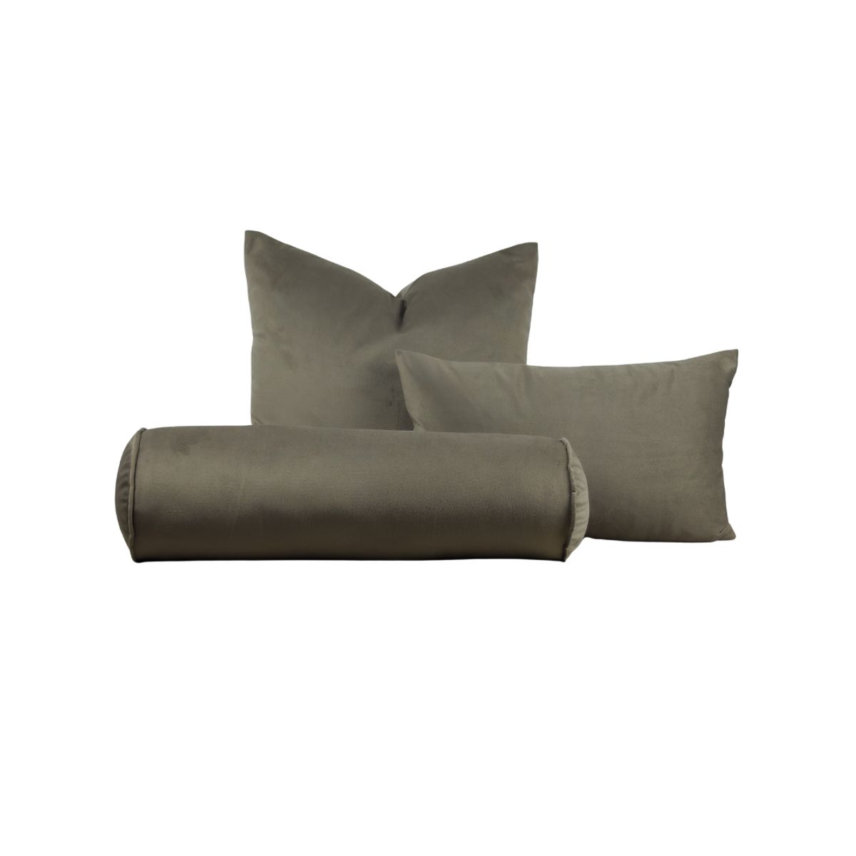 GENERICO - Cojín cilíndrico Velvet 16 x 50 cm - Taupe