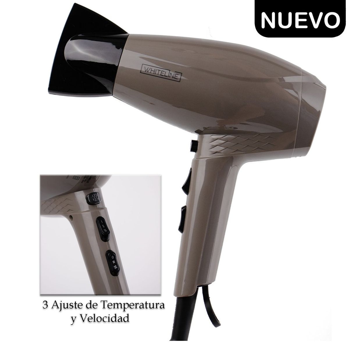 WHITELINE - Secadora de Cabello whiteline Beige 2100W