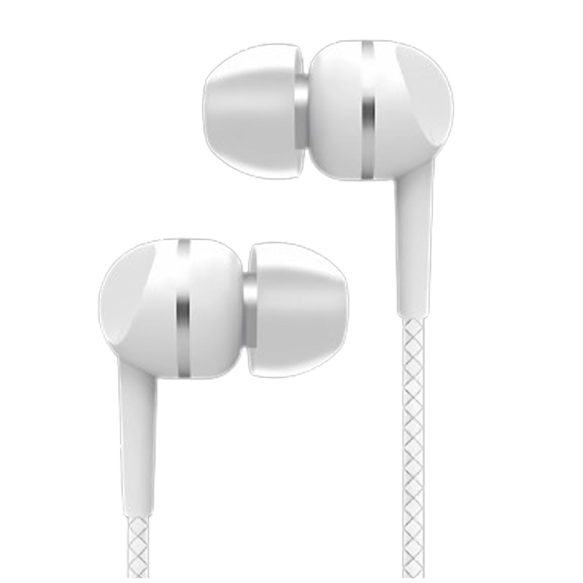 SASARU - Audífonos Earphones S340B con cable Micrófono  Blanco