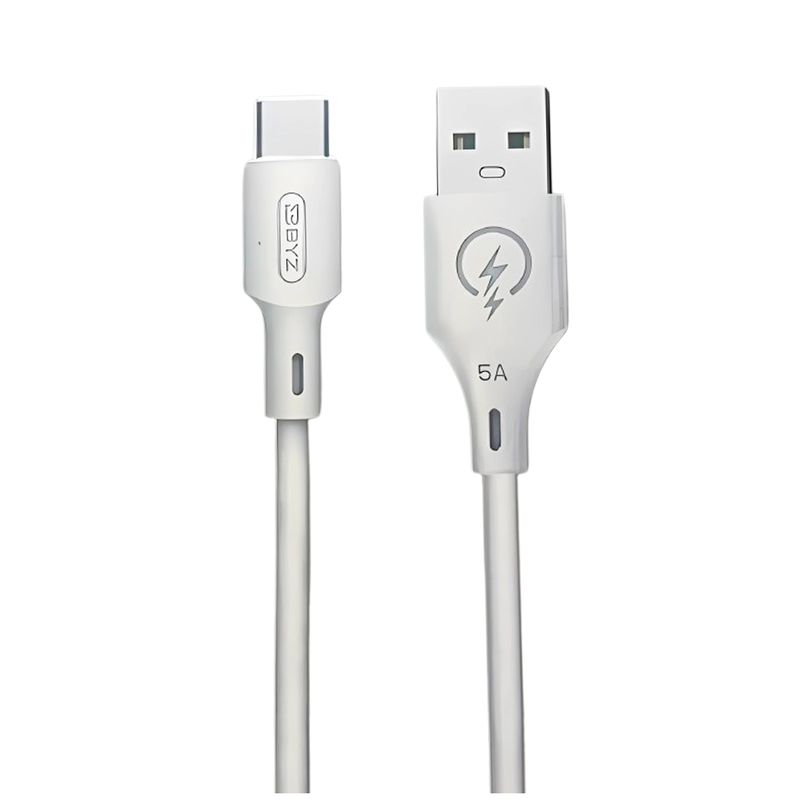 SASARU - Cable Carga Rápida x5 de 66W con Entrada USB-C de 1m  Blanco