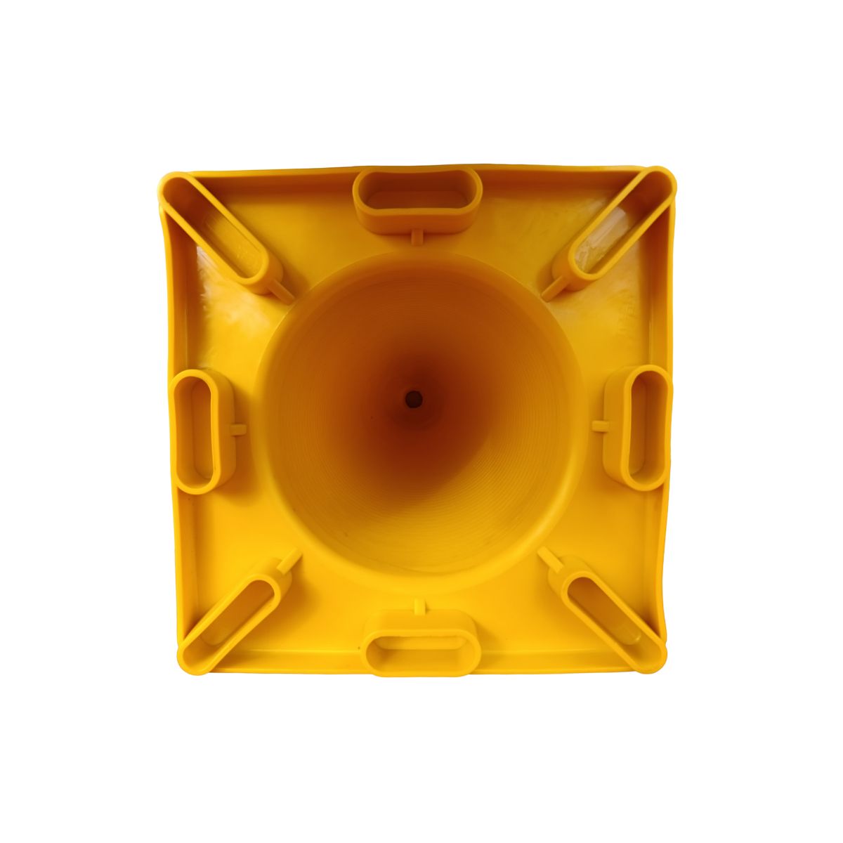 QRUBBER - Cono de seguridad 70cm amarillo con doble cinta reflectiva QRubber