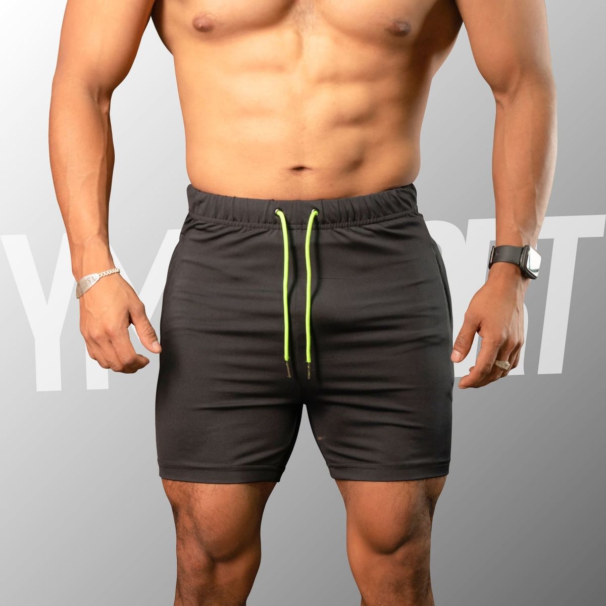 YML SPORT - Short GYM Hombre - Short Fitness Negro - YML SPORT
