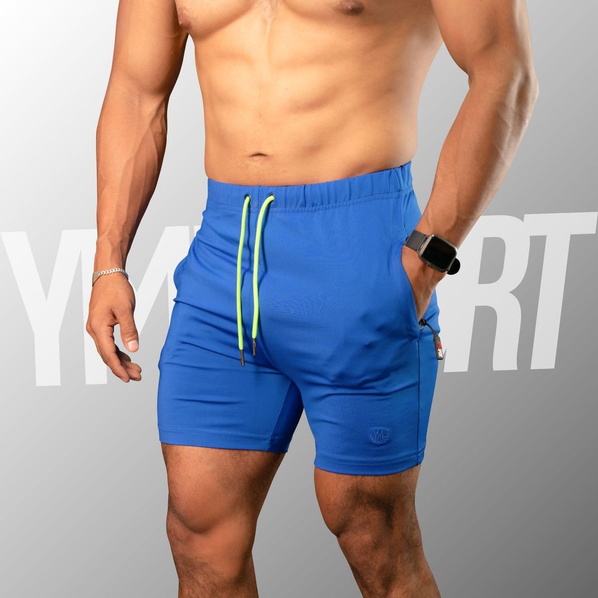 YML SPORT - Short GYM Hombre - Short Fitness Azulino - YML SPORT
