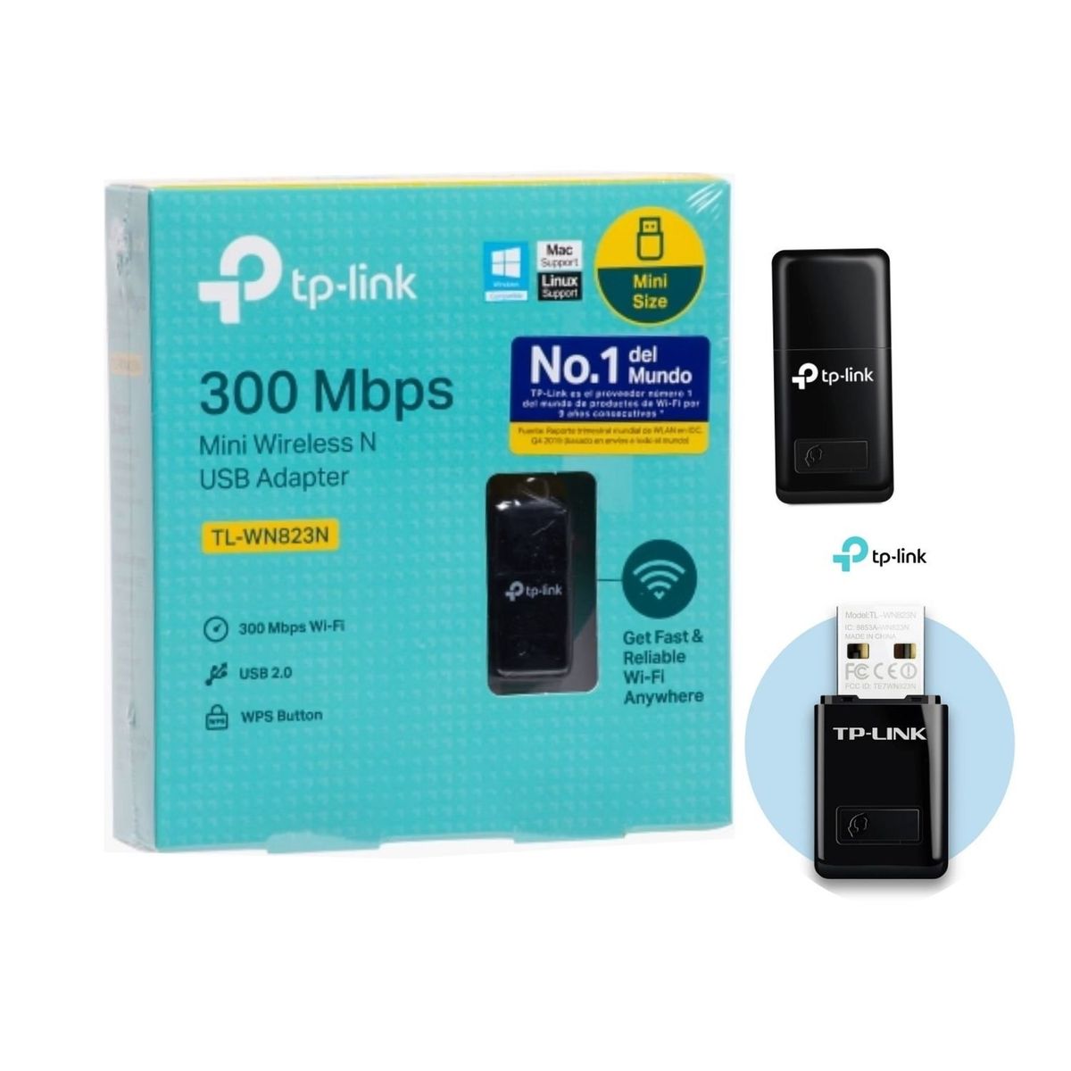 TP LINK - Mini  Adaptador  USB Wifi TP-LINK  TL-WN823N - 300MBPS