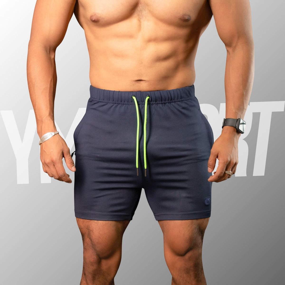 YML SPORT - Short GYM Hombre - Short Fitness Azul Marino - YML SPORT