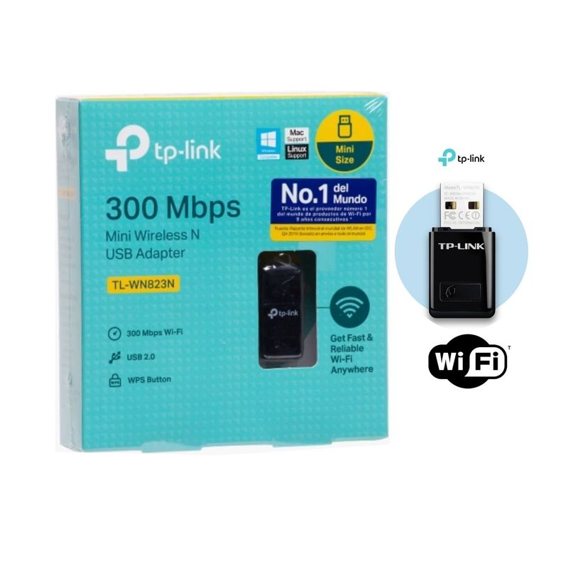 TP LINK - Mini  Adaptador  USB Wifi TP LINK - TL-WN823N - 300MBPS