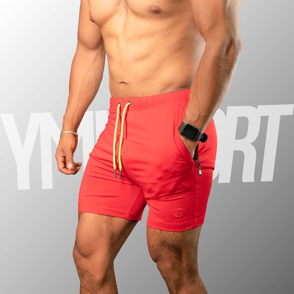 YML SPORT - Short GYM Hombre - Short Fitness Rojo - YML SPORT