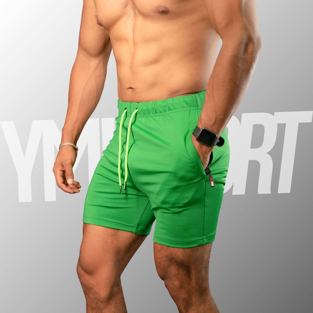 YML SPORT - Short GYM Hombre - Short Fitness Verde - YML SPORT