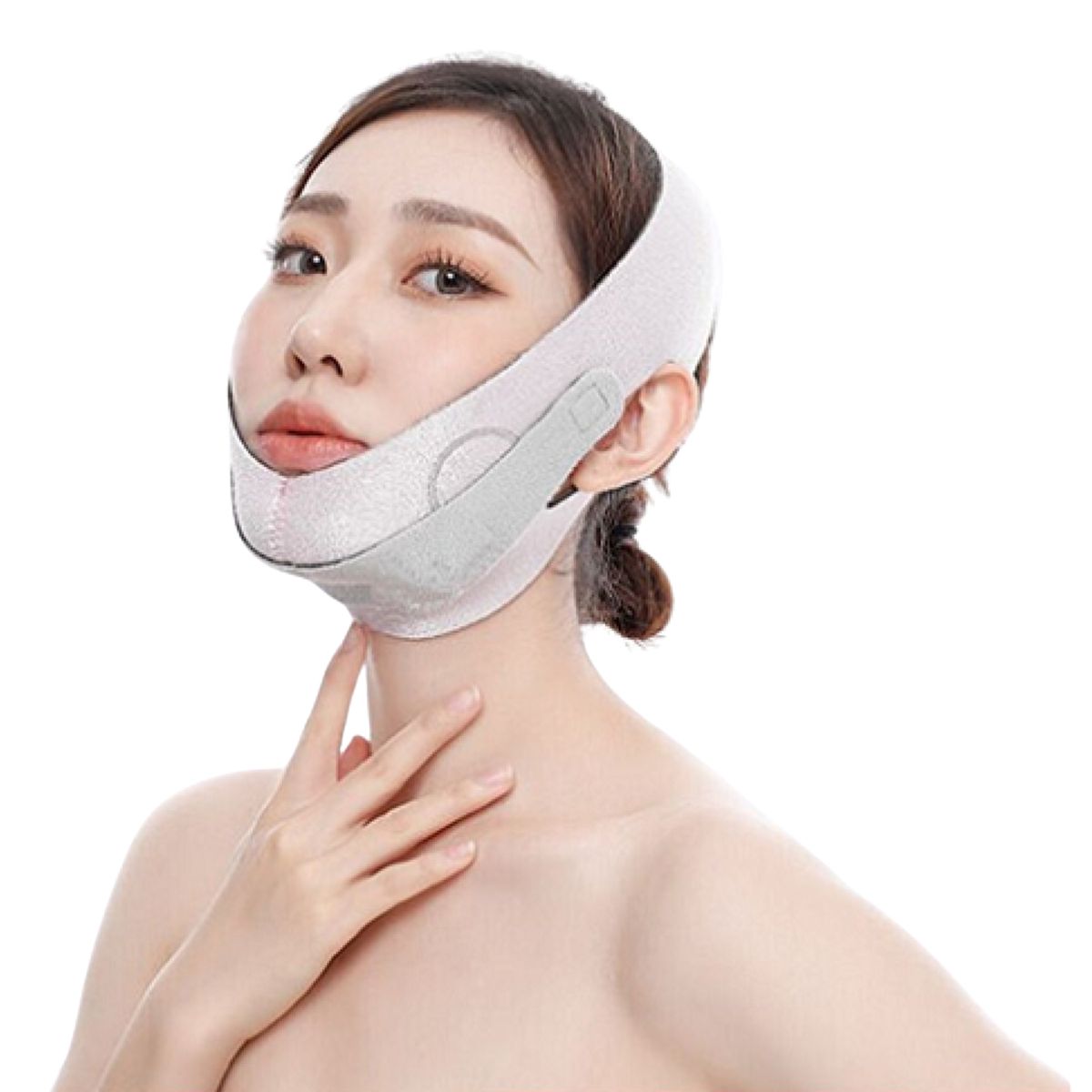 GENERICO - Faja Facial Mentonera Control doble mentón Papada doble ajuste Rosa