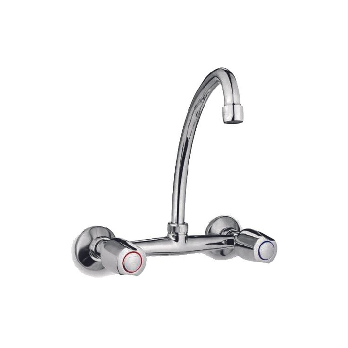 GENERICO - Mescladora tipo Ganso  para Cocina en Bronce Cromado