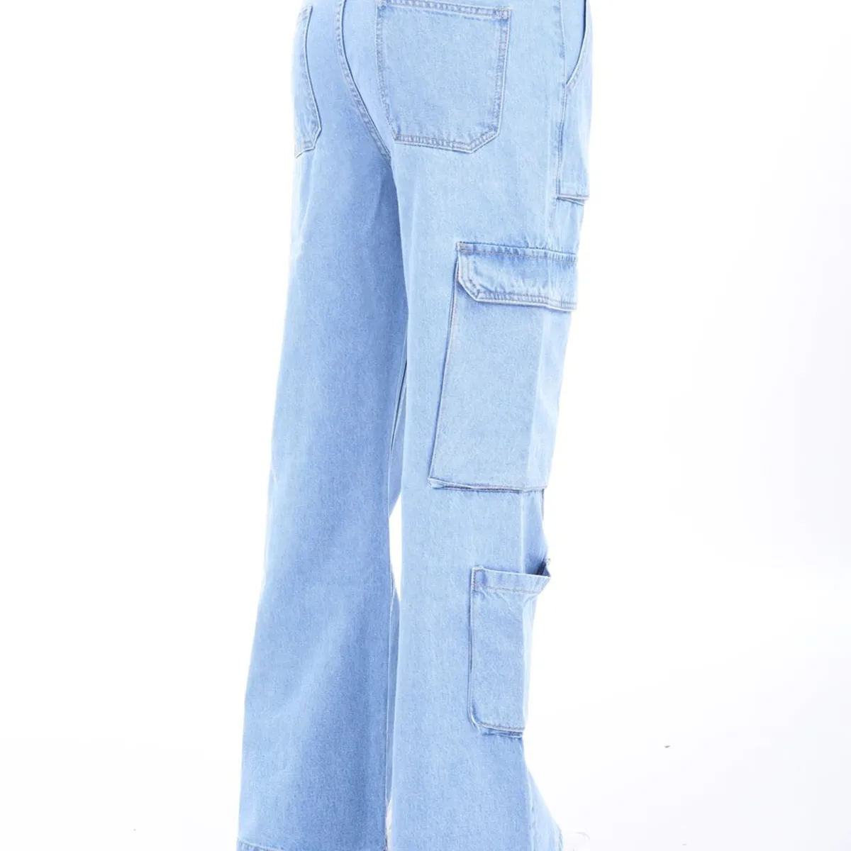 KATE LARRAIN - Pantalón Jean Cargo mujer Moss