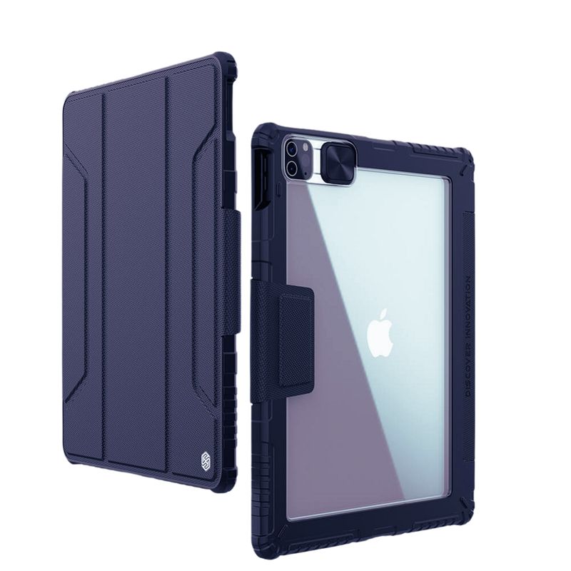 NILLKIN - CASE NILLKIN BUMPER LEATHER COVER PRO FOR APPLE IPAD 10,2 BLUE