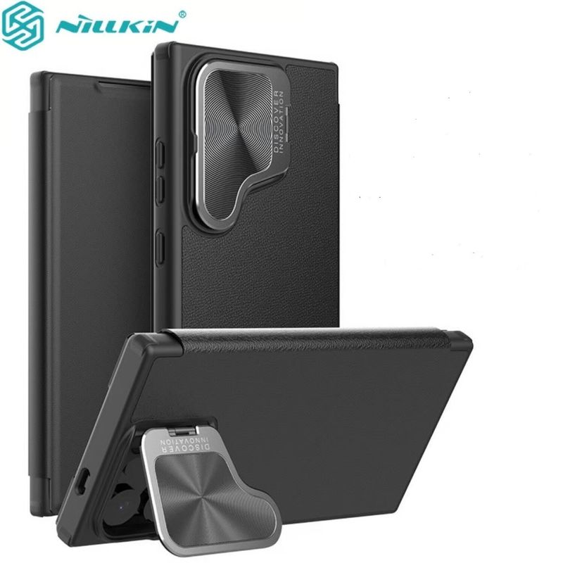 NILLKIN - Case Nillkin Qin Leather Black - Galaxy S24 Ultra
