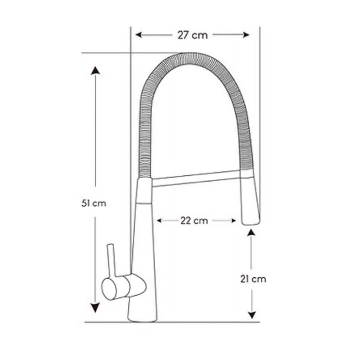 GENERICO - Mescladora de Lujo tipo Ganso  para Cocina en Bronce Cromado