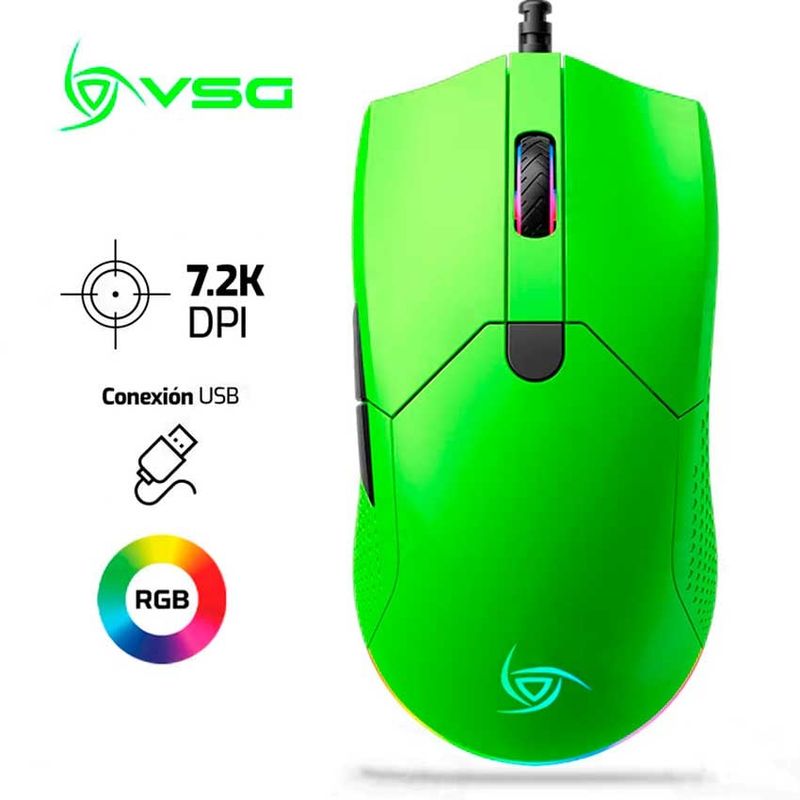 VSG - Mouse VSG Aurora 7,200 Dpi RGB Verde