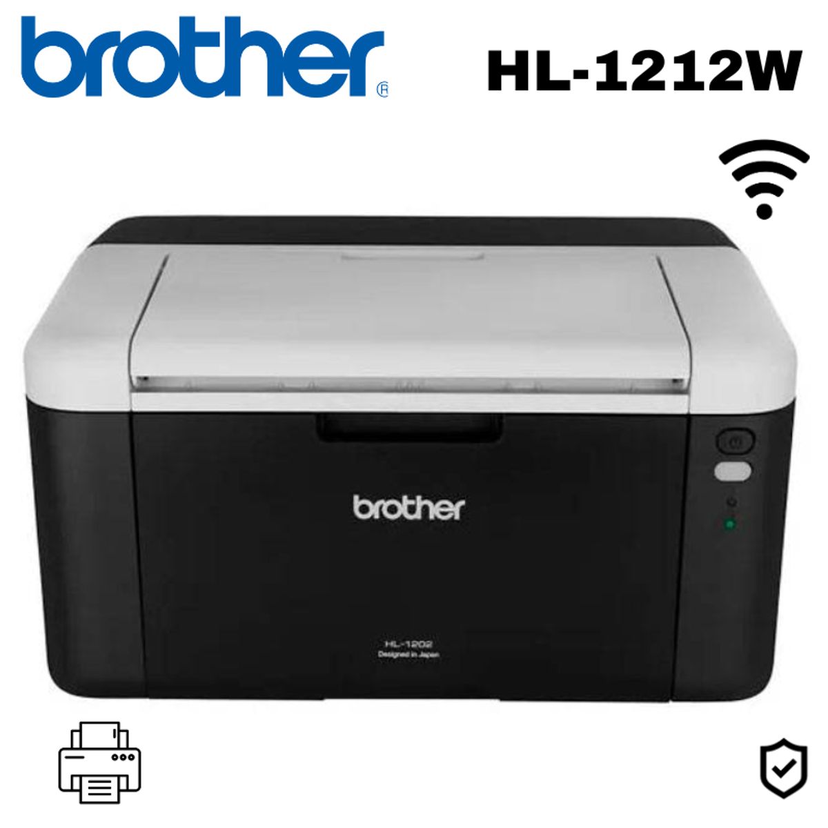 BROTHER - Impresora Laser Monocromatica Brother Hl-1212w Inalambrica