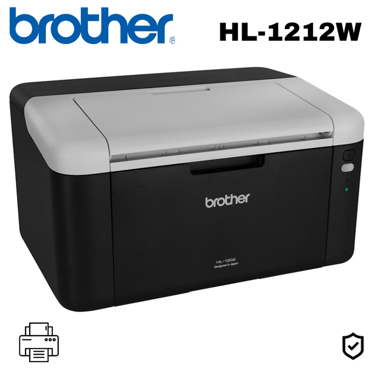 BROTHER - Impresora Laser Monocromatica Brother Hl-1212w Inalambrica