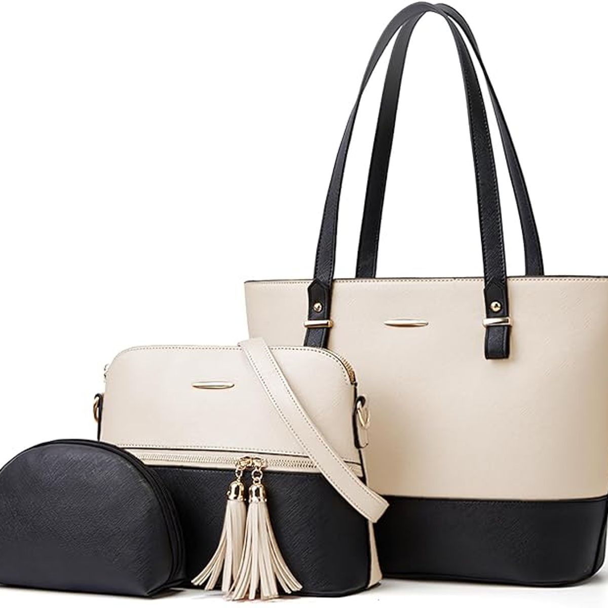 GENERICO - Juego de Carteras Bolsos Elegante 3 Piezas de Cuero PU Super Premium