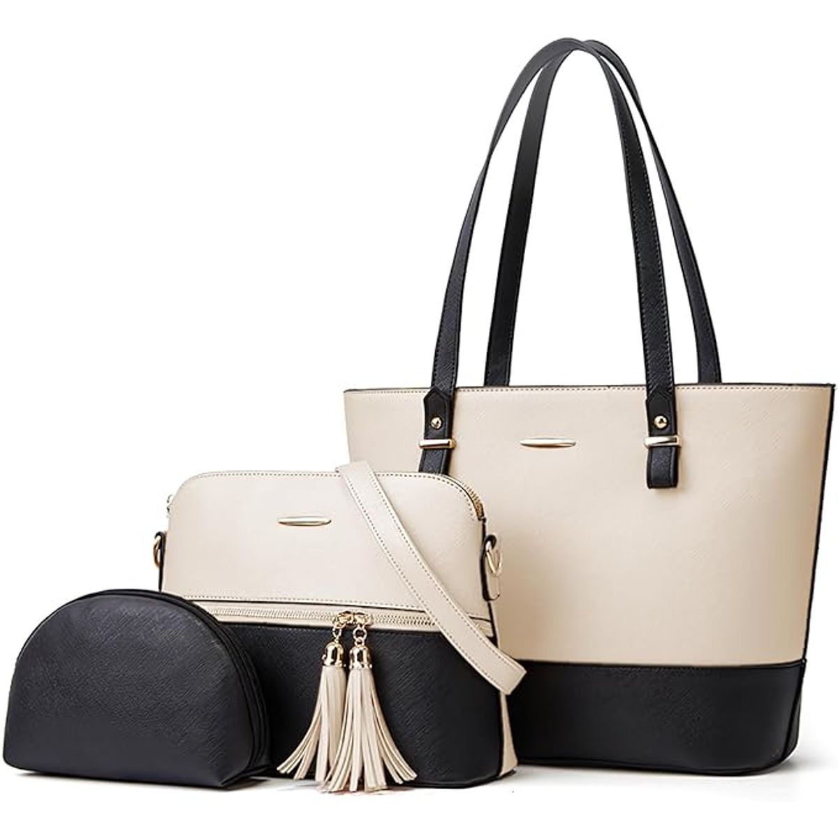 GENERICO - Juego de Carteras Bolsos Elegante 3 Piezas de Cuero PU Super Premium