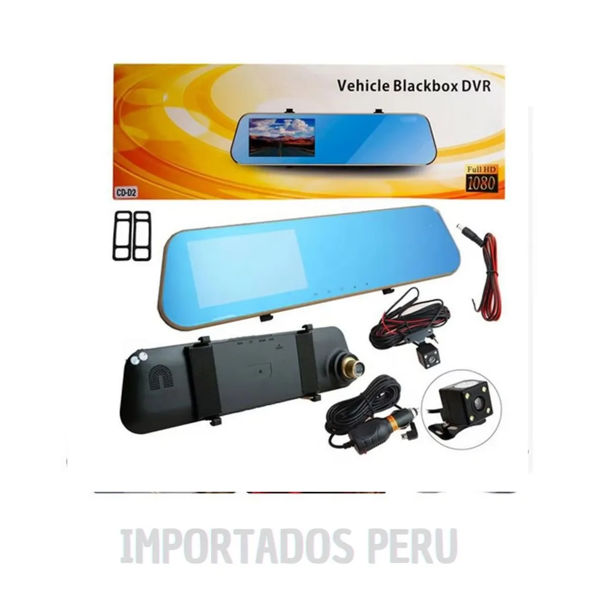 IMPORTADO MC - Espejo Retrovisor DVR Doble Camara Vision Nocturna