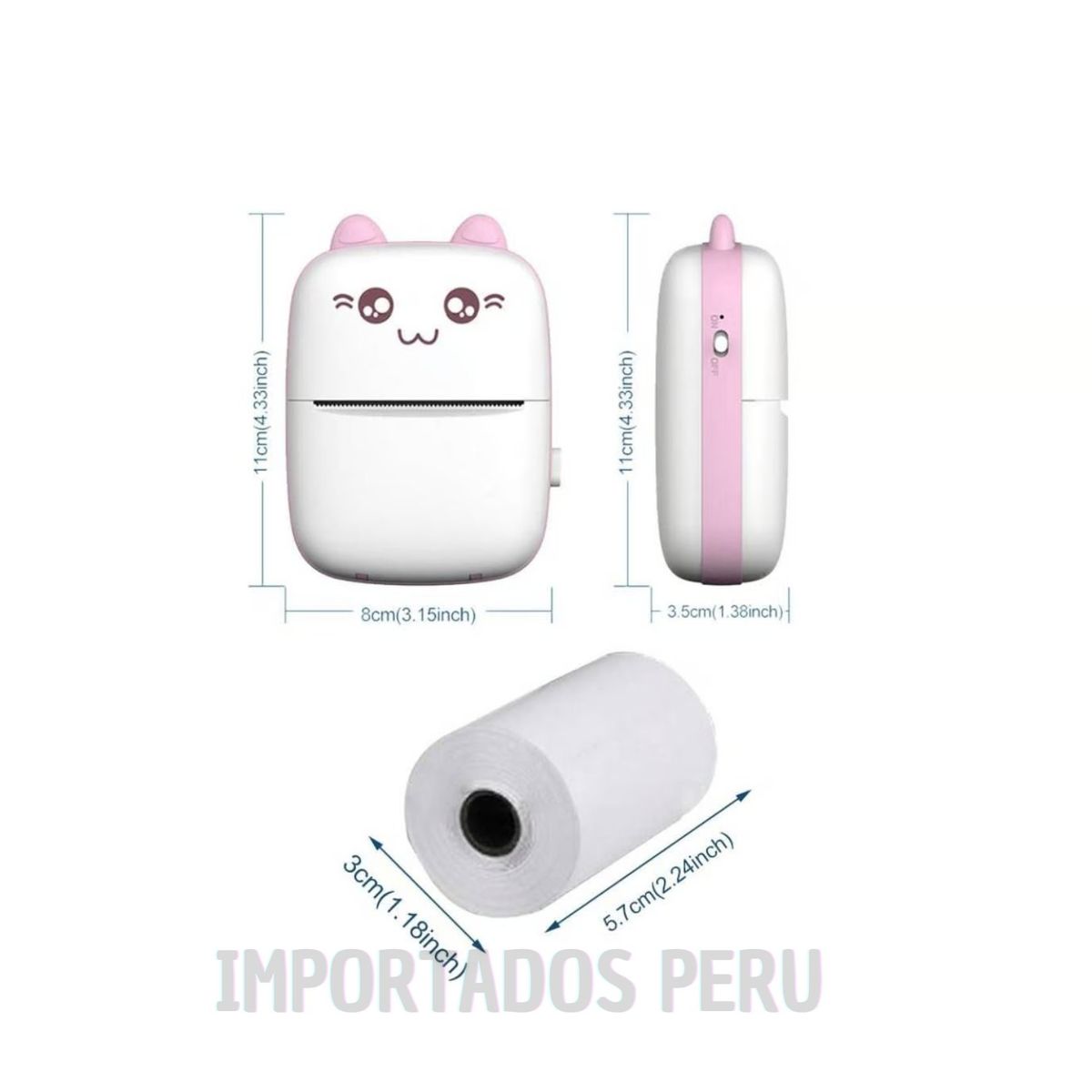 GENERICO - Mini Impresora Twrmica Kawai mas 1 rollo de impresión.