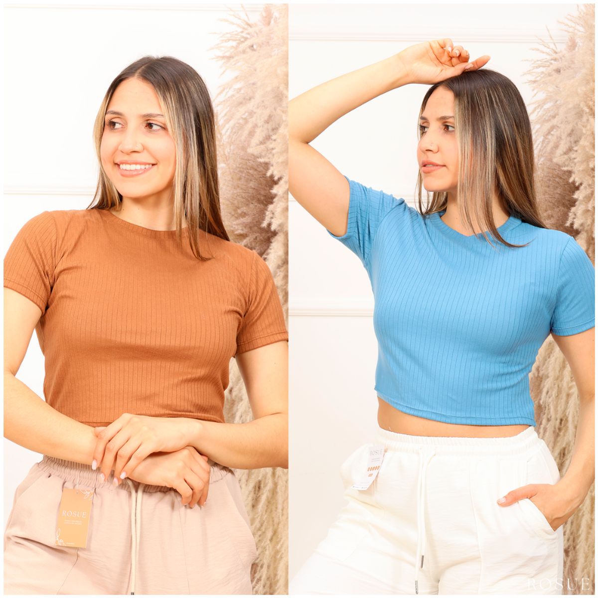 ROSUE - Polos Basicos top básico Rib Genesis Pack x2