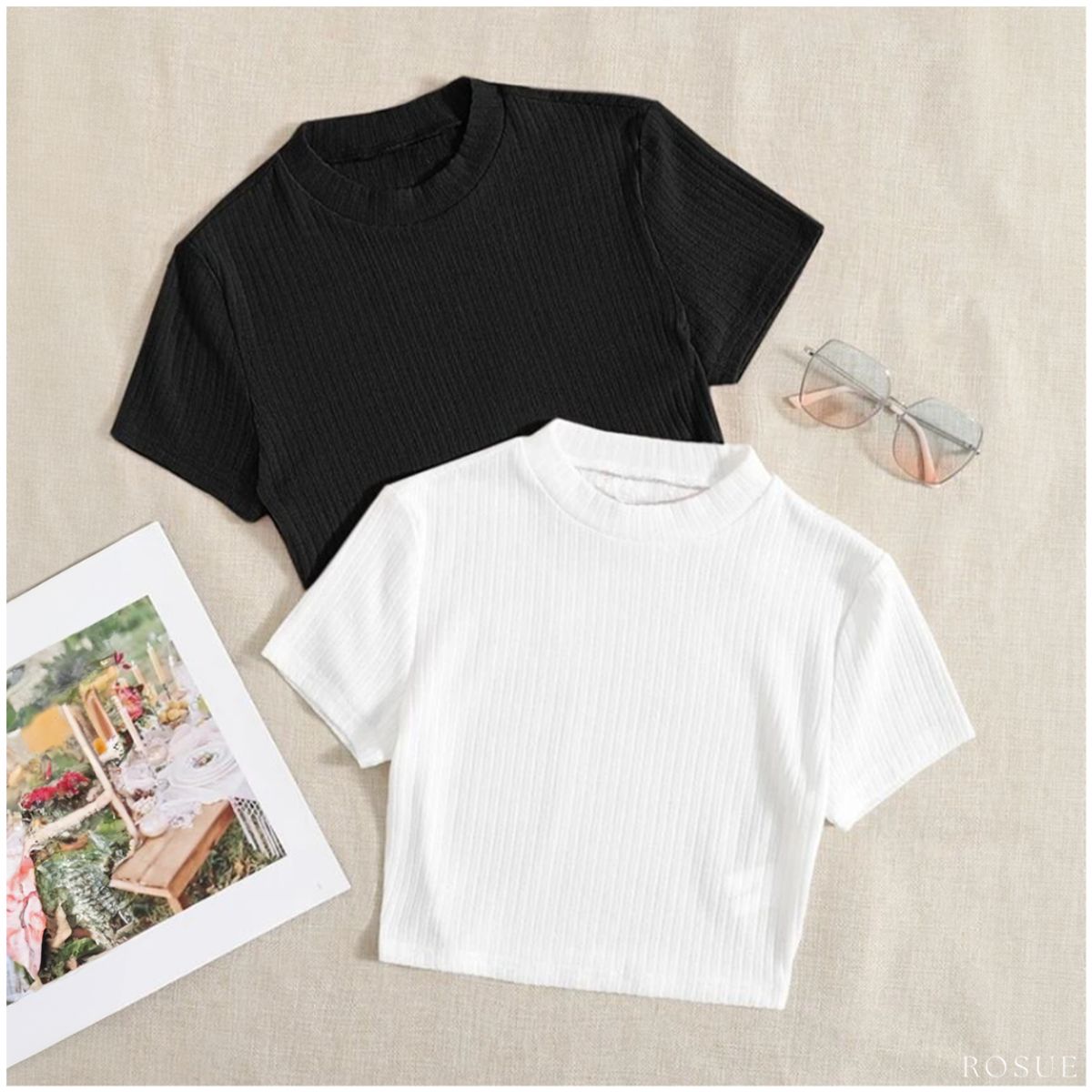 ROSUE - Polos Basicos top básico Rib Genesis Pack x2