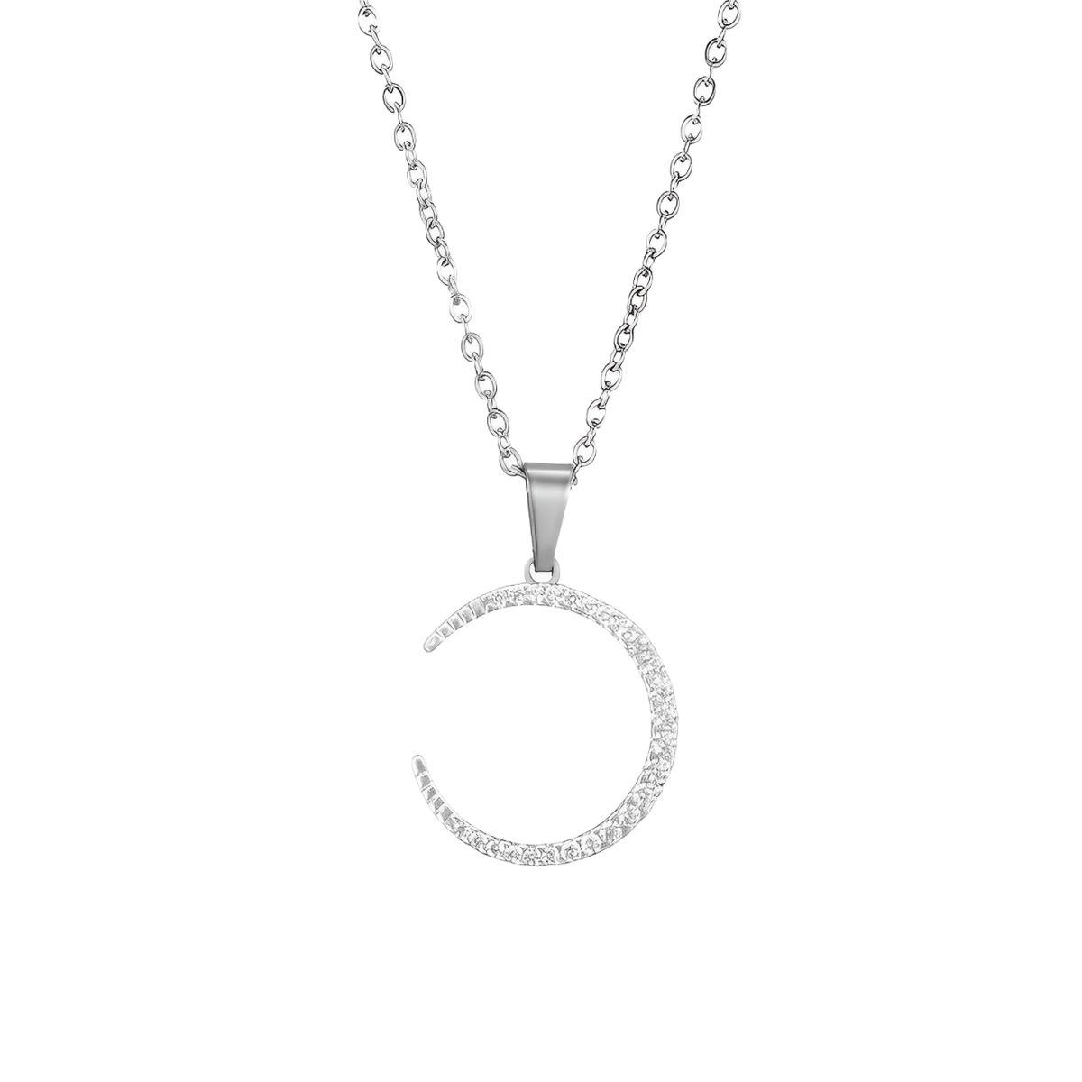 GENERICO - Collar Mujer Luna Circones Regalo Novia Joya Plata 925