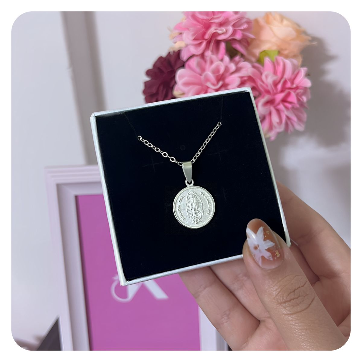GENERICO - Collar Hombre Nuestra Señora De Guadalupe Regalo Joya Plata