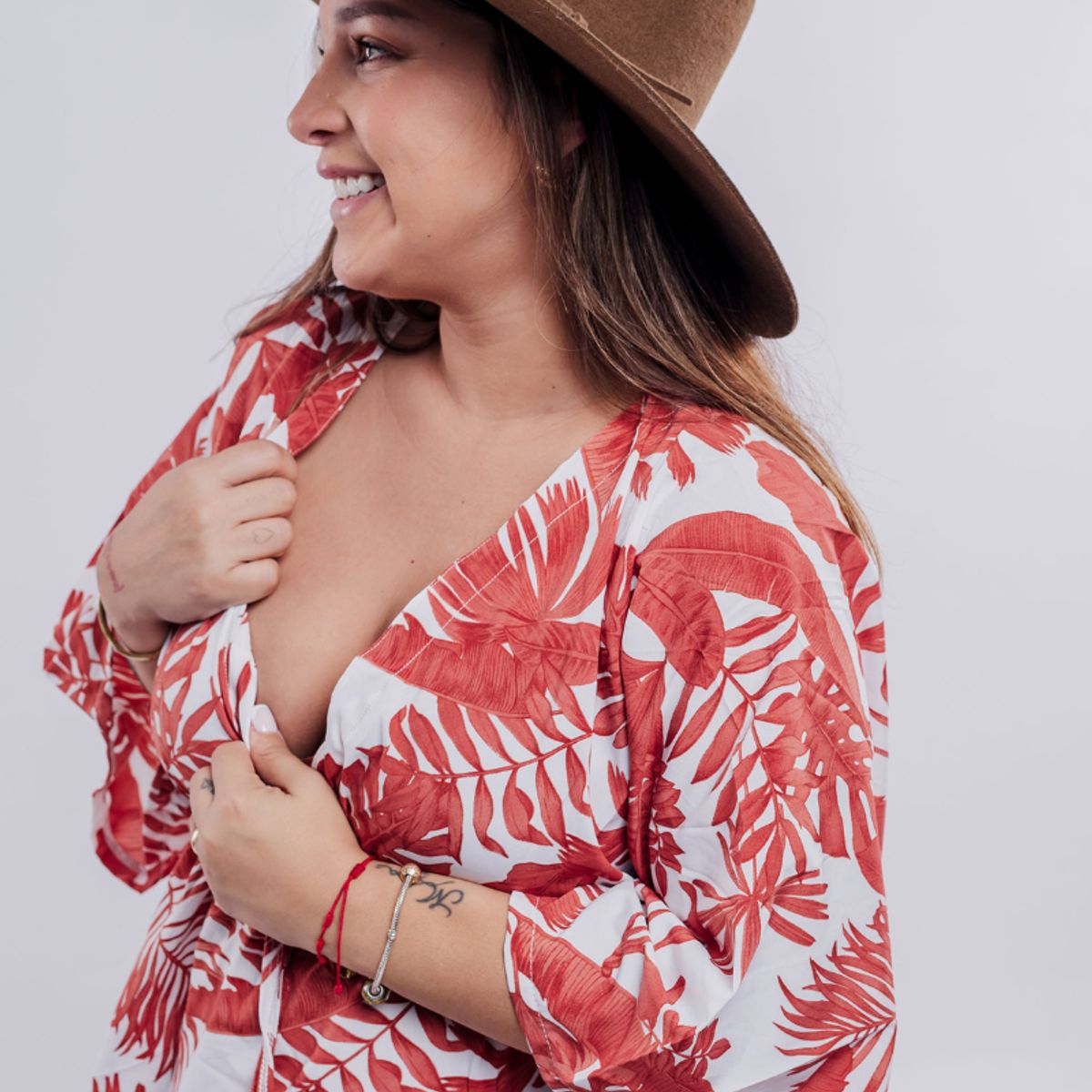 GENERICO - Vestido Maternal Victoria Lactancia FloreadoNaranja