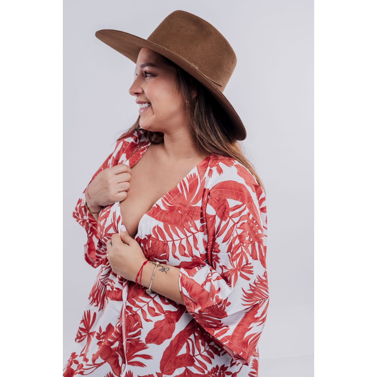 GENERICO - Vestido Maternal Victoria Lactancia FloreadoNaranja