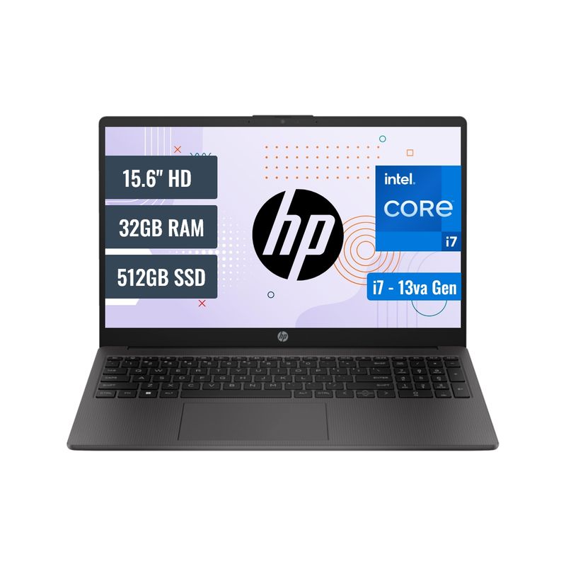 HP - Laptop HP 250 G10 Intel Core i7 1355U 32GB RAM 512GB SSD 15.6 HD FreeDOS