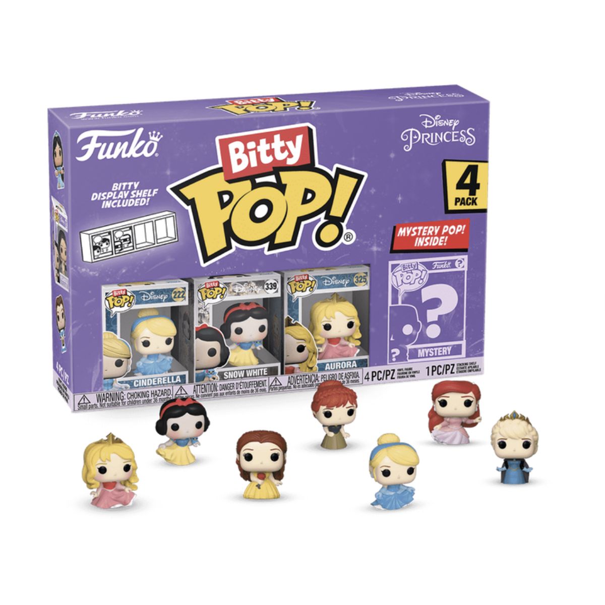 FUNKO - Cenicienta Funko Bitty Pop Mini 4pack Disney Princesas