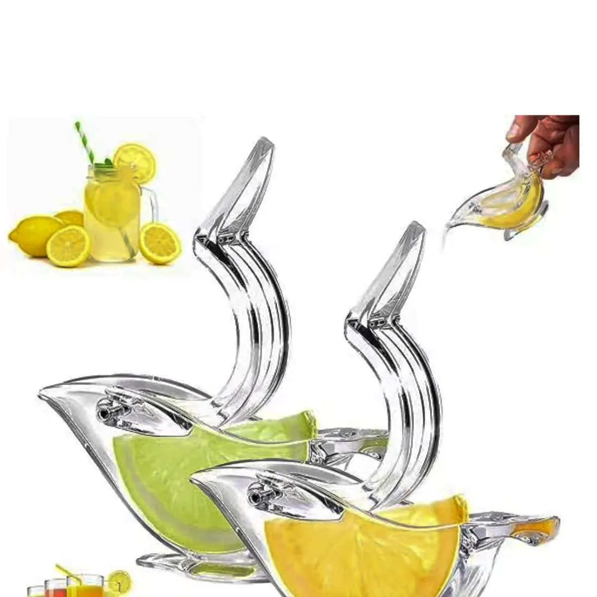 GENERICO - Exprimidor de Limon Acrilico Transparente Diseño Moderno