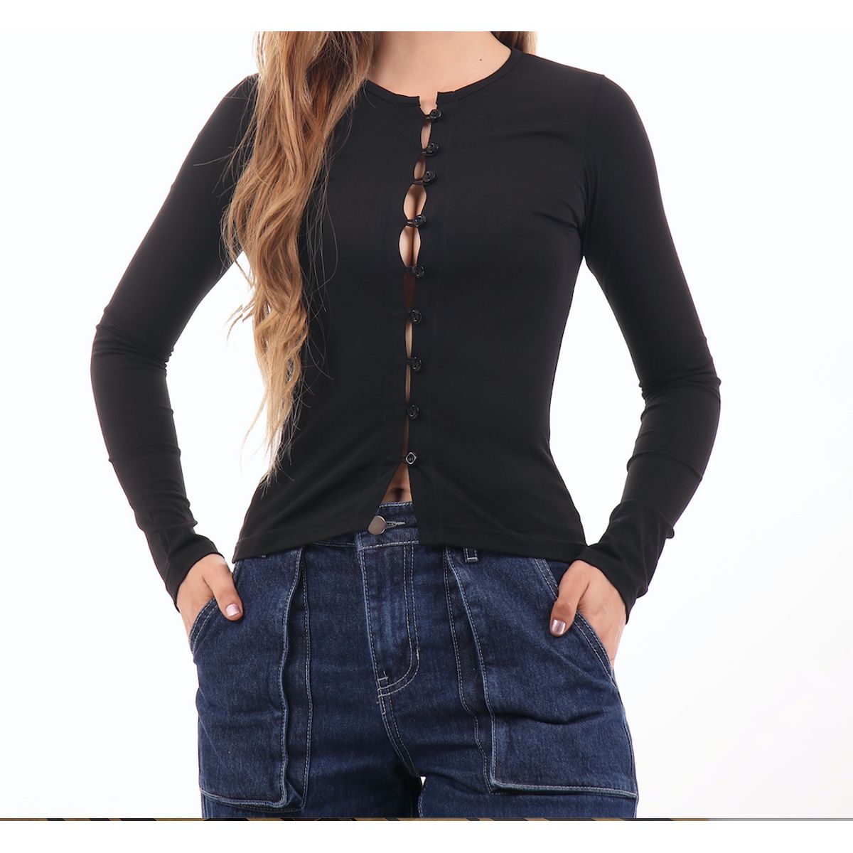 KATE LARRAIN - Top con ojales mujer Kylie