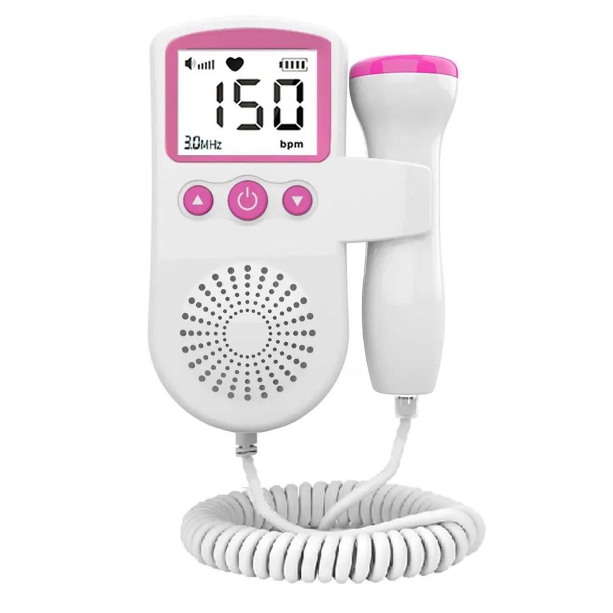 GENERICO - DOPPLER FETAL MEDIDOR DE RITMO CARDIACO COLOR ROSA