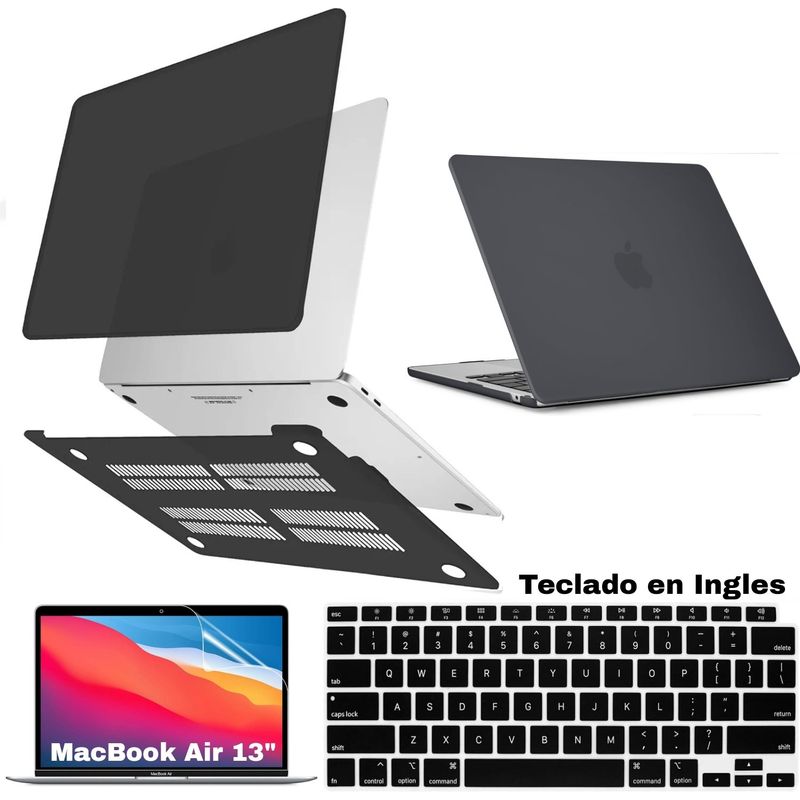 GENERICO - case + mica + cobertor teclado Macbook Air 13 M1 A2337 A2179 A1932
