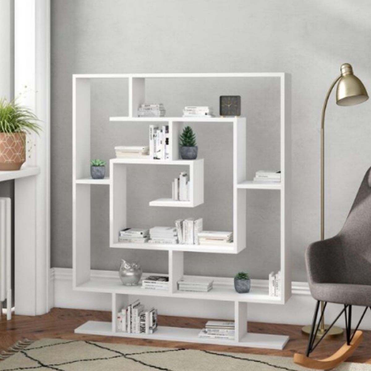 NACION MUEBLES - Librero Paula color Blanco NM