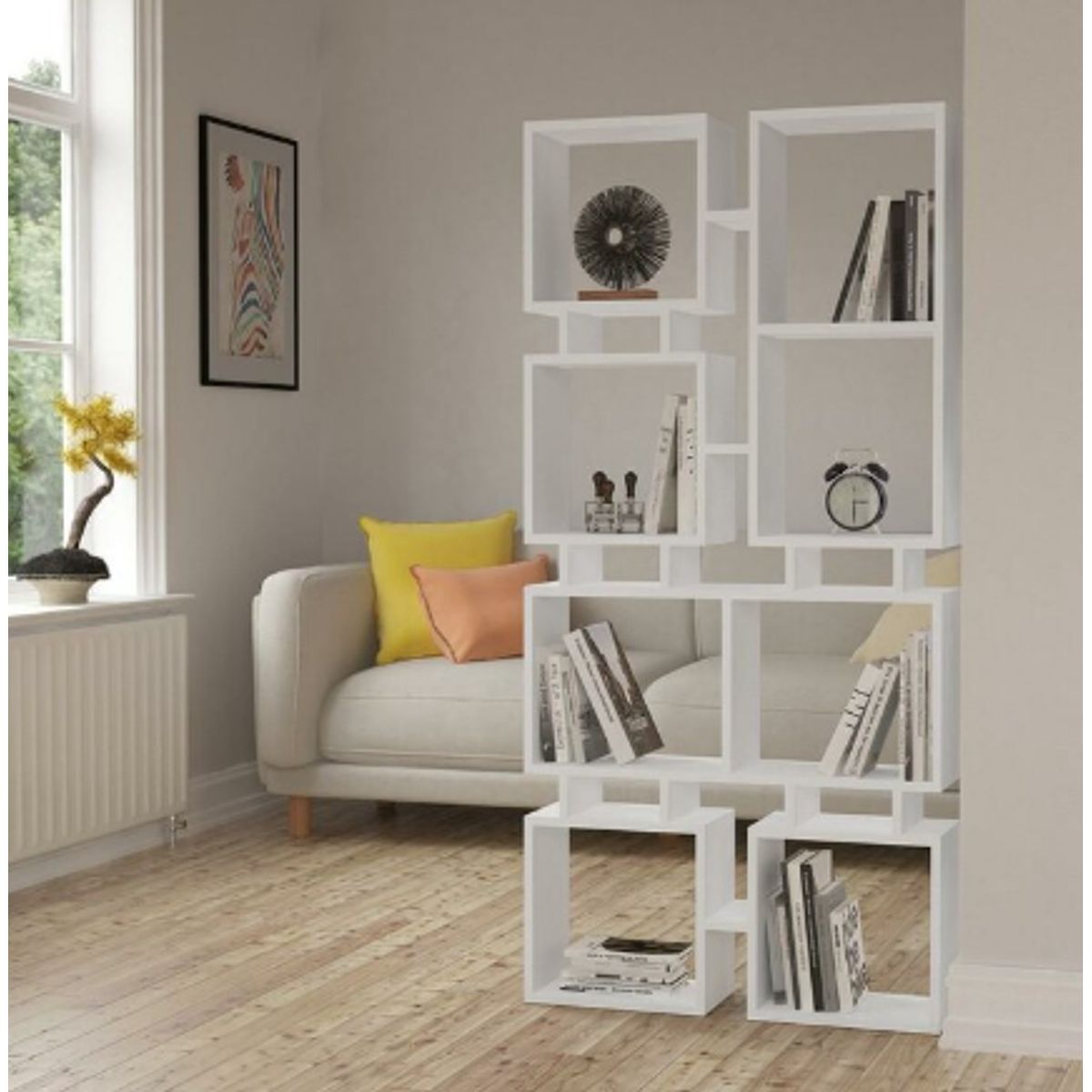 NACION MUEBLES - Librero Sofia color Blanco NM