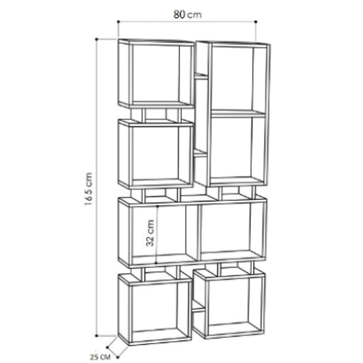NACION MUEBLES - Librero Sofia color Blanco NM