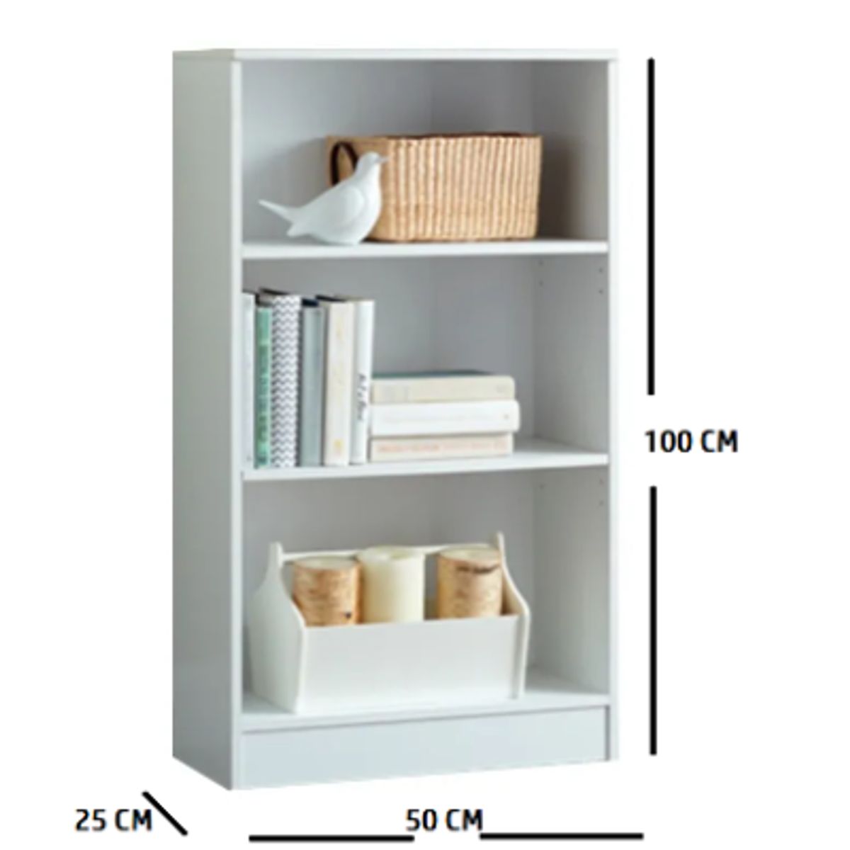 NACION MUEBLES - Librero Valeria color Blanco NM