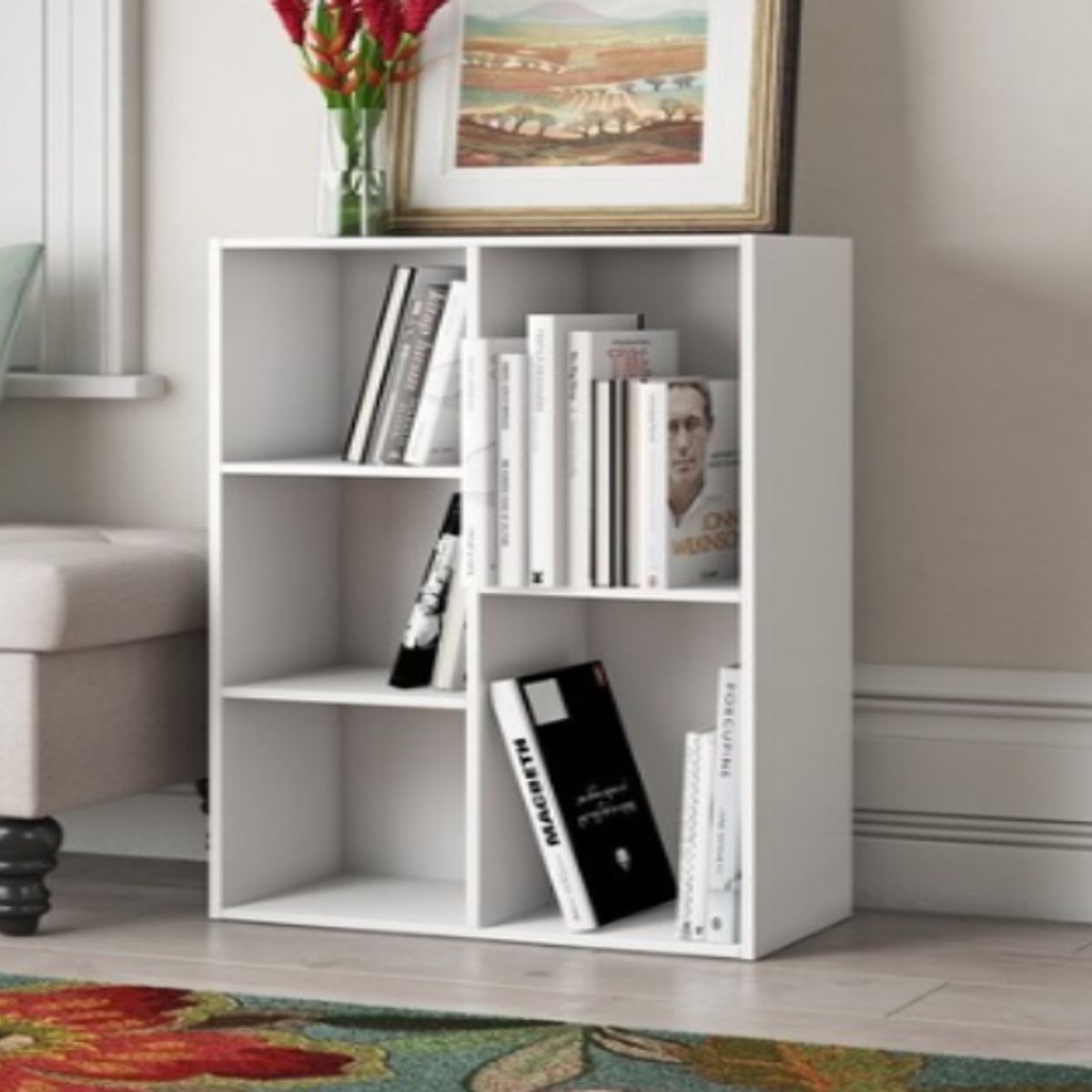 NACION MUEBLES - Librero Emma color Blanco NM