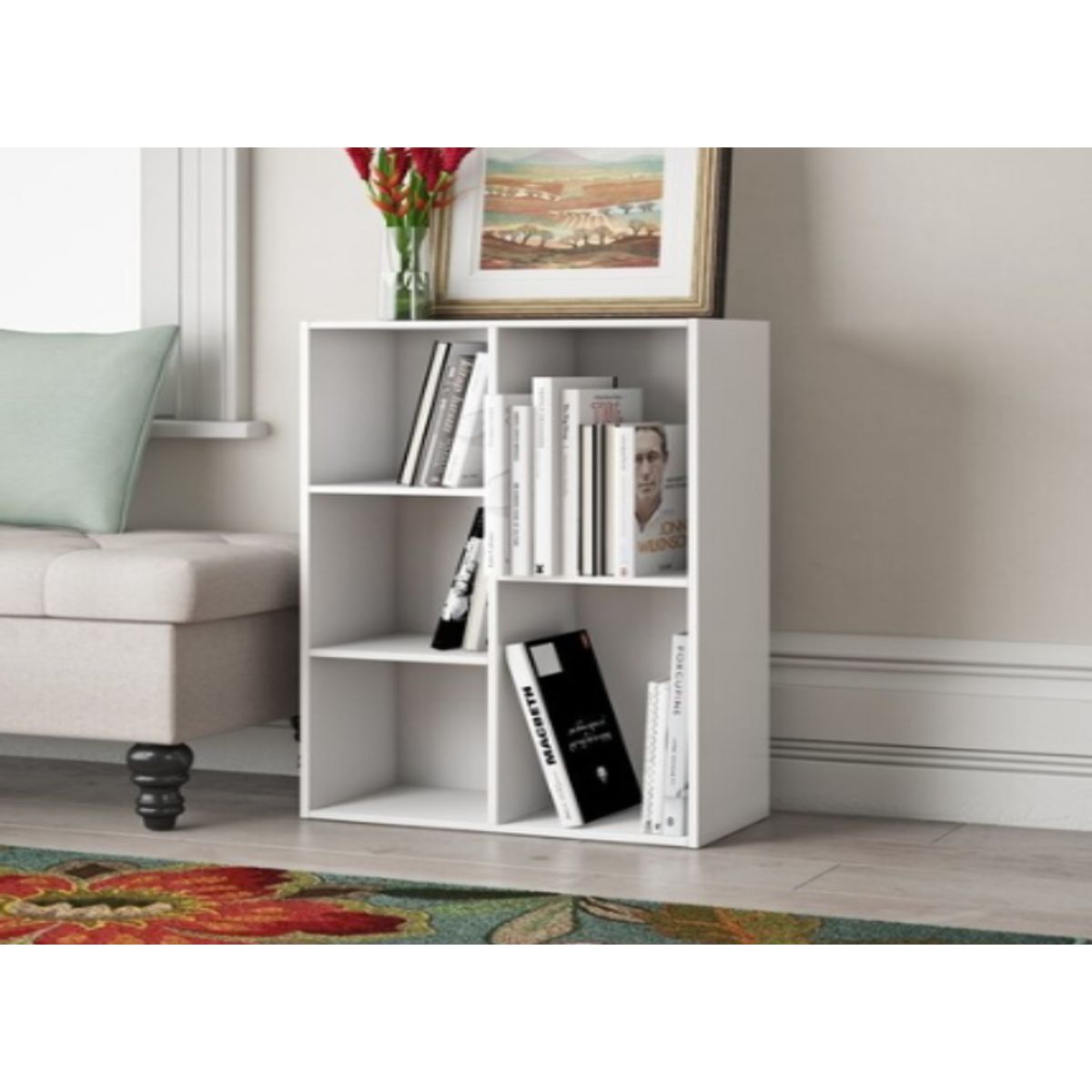 NACION MUEBLES - Librero Emma color Blanco NM