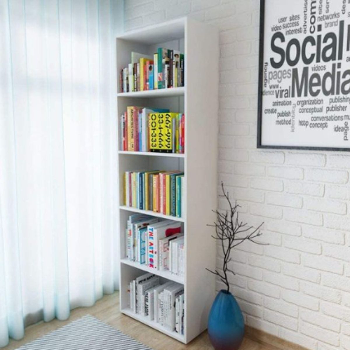 NACION MUEBLES - Librero Arya color Blanco NM